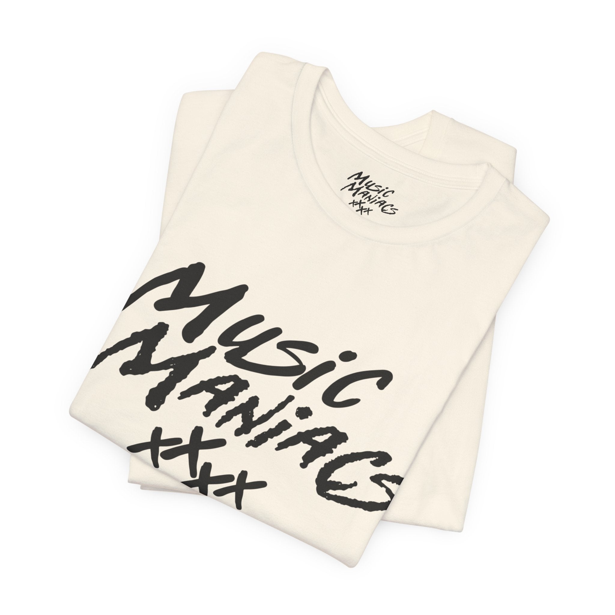Stacked Black Logo | Music Maniacs | Tee/T-Shirt | Music Lifestyle Culture Streetwear
