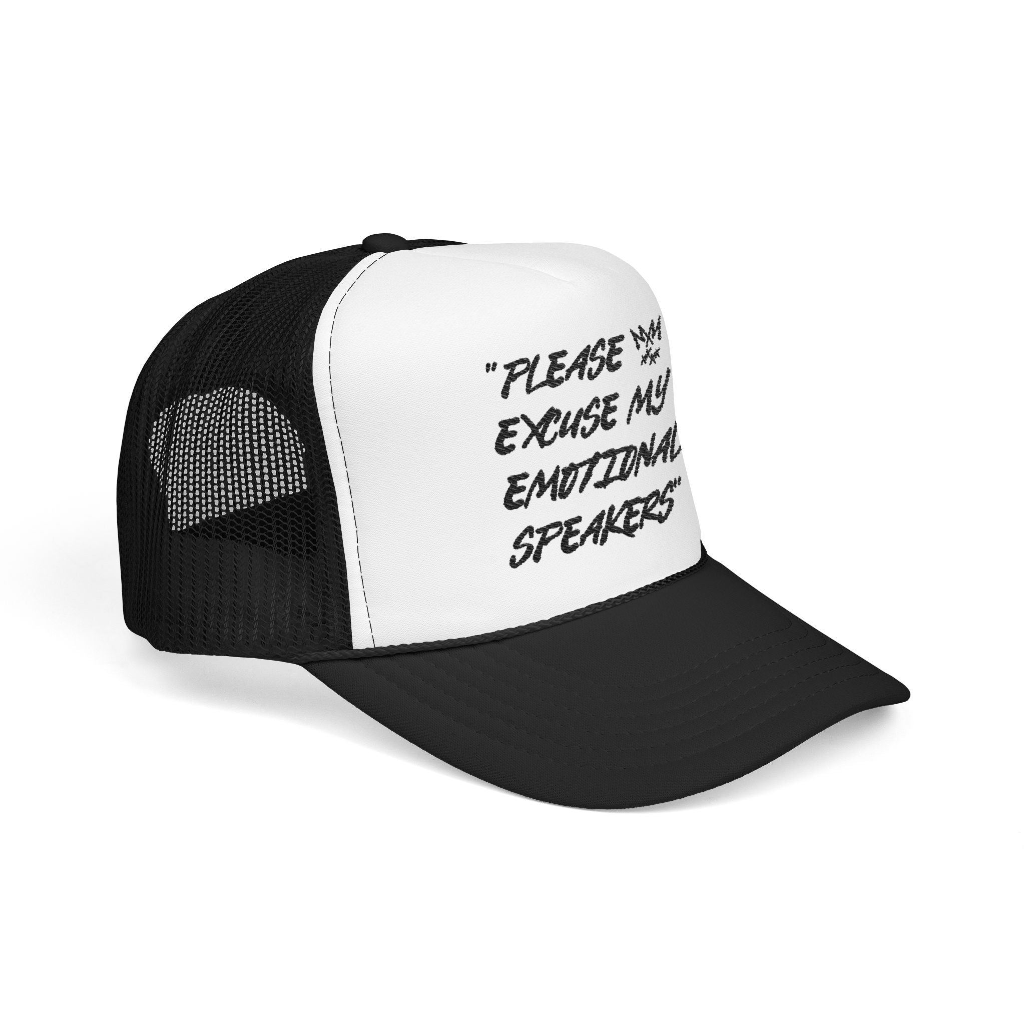 "Please Excuse My Emotional Speakers" | Music Maniacs | Foam Trucker | Musical Quote Streetwear