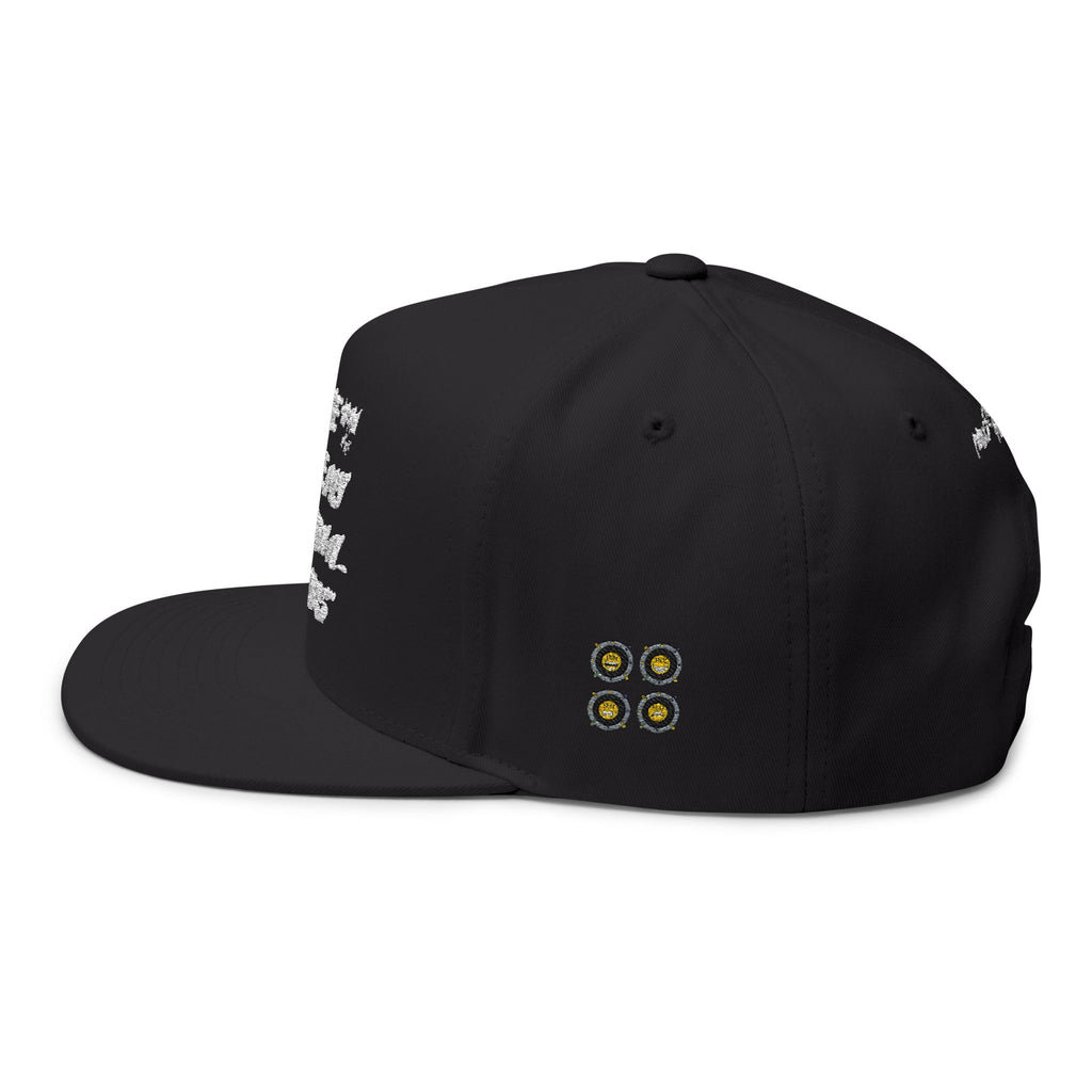 "Please Excuse My Emotional Speakers" White Logo Embroidered Flat Bill Cap