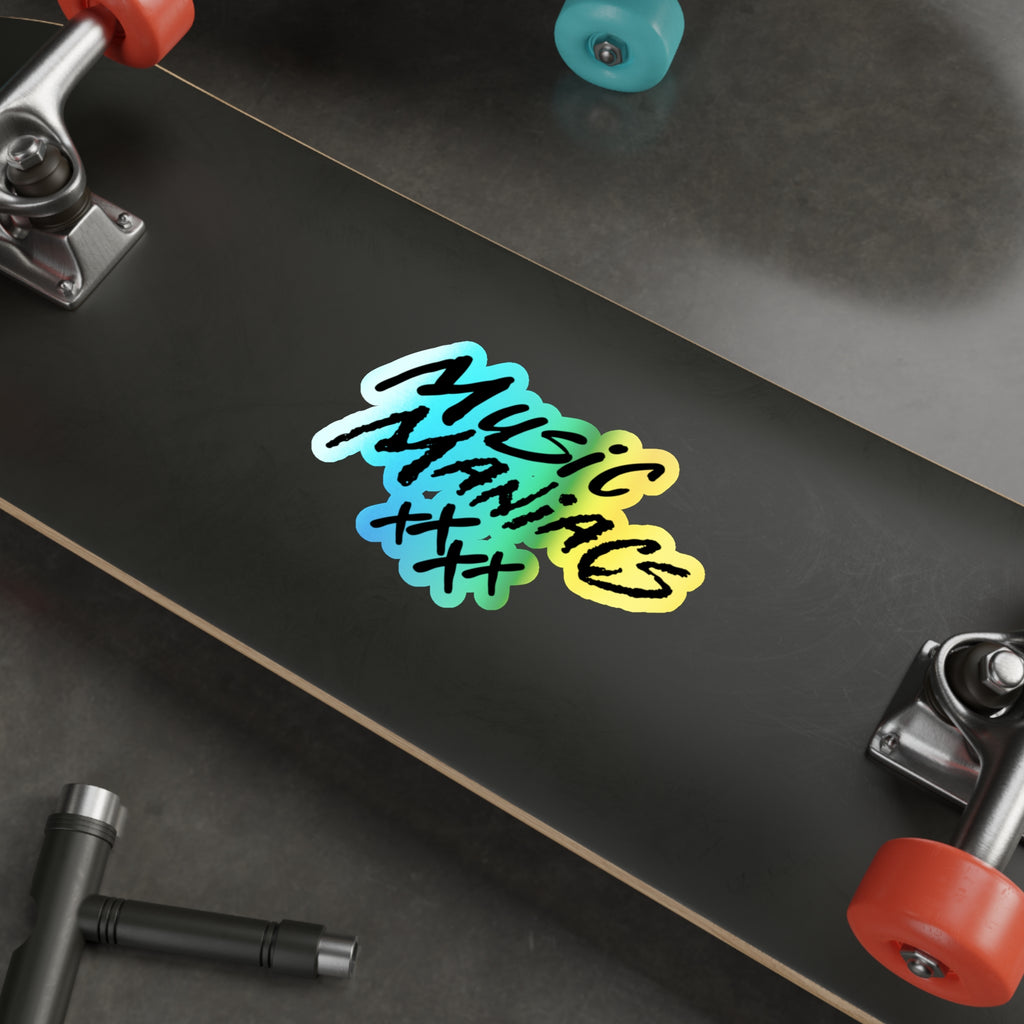 Stacked Logo Holographic die-cut sticker