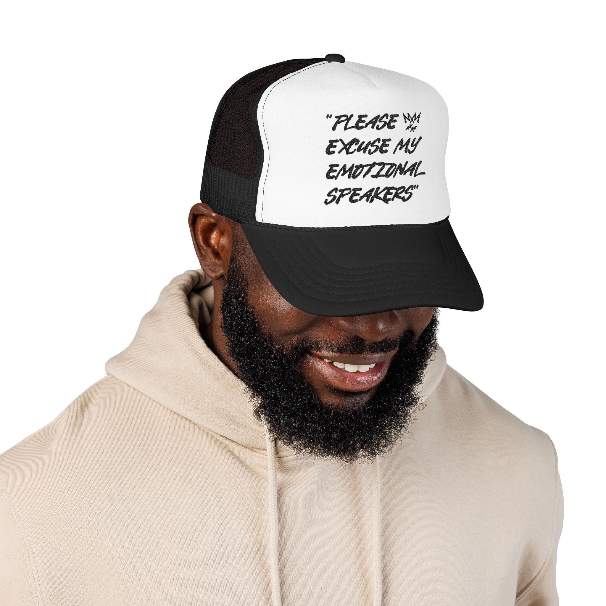 "Please Excuse My Emotional Speakers" | Music Maniacs | Foam Trucker | Musical Quote Streetwear