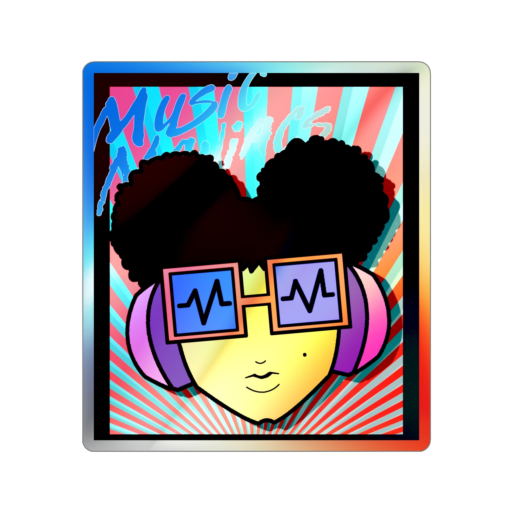 PLAY! Prinzazz | Music Maniacs | Holographic Sticker | Musical Emoji Sticker