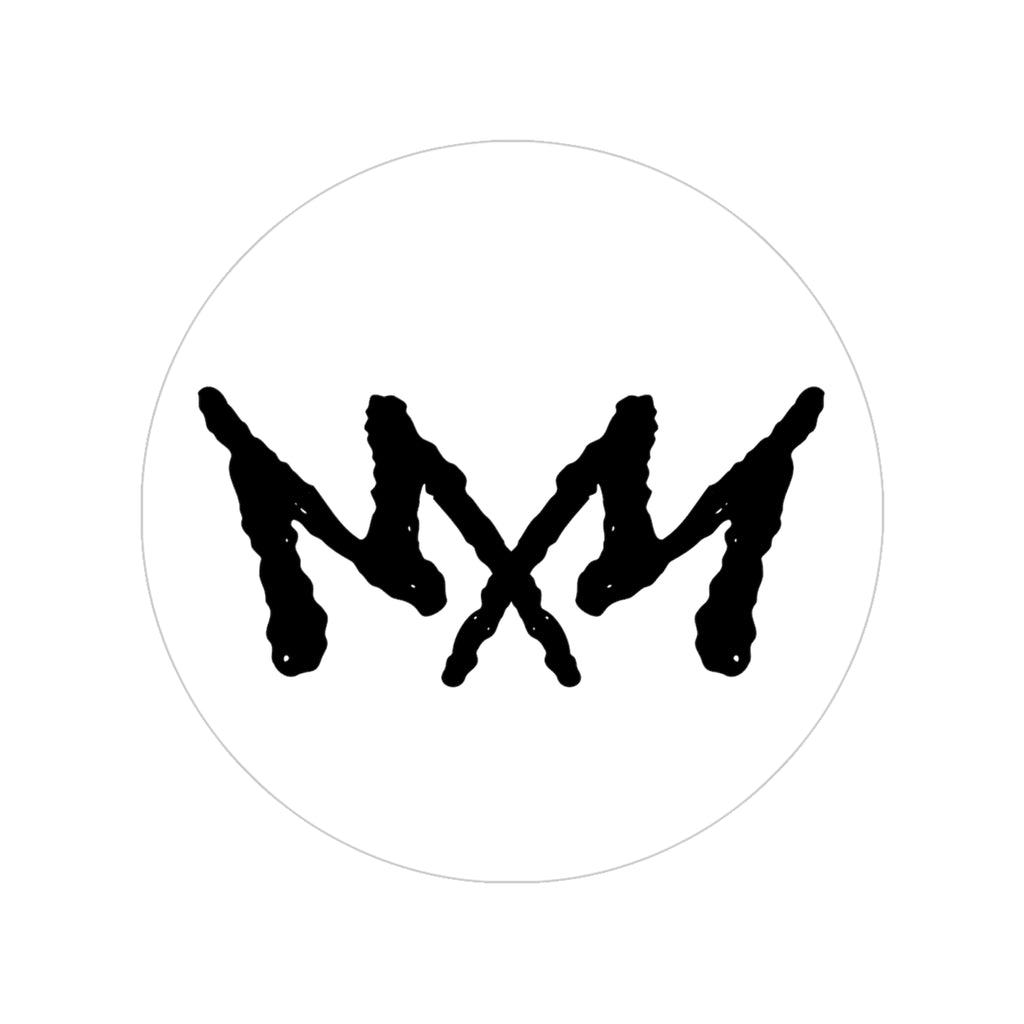 MM Cross Transparent Outdoor Stickers, Round, 1pcs