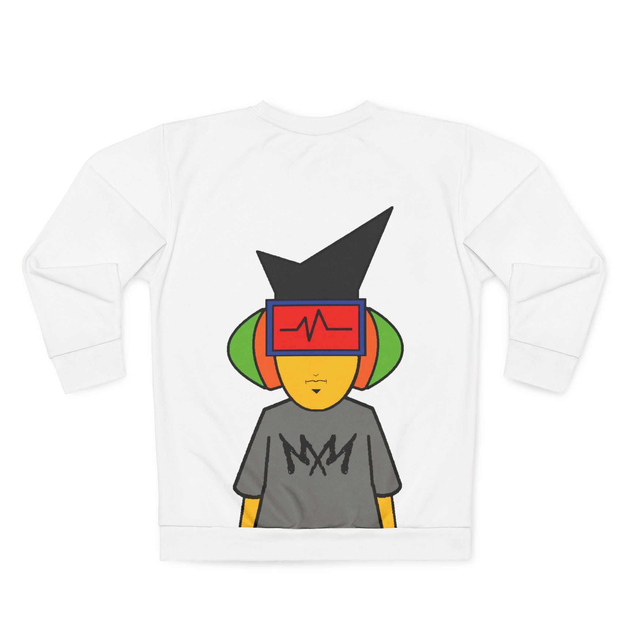 Stacked Logo Mann SP White Crewneck Sweatshirt