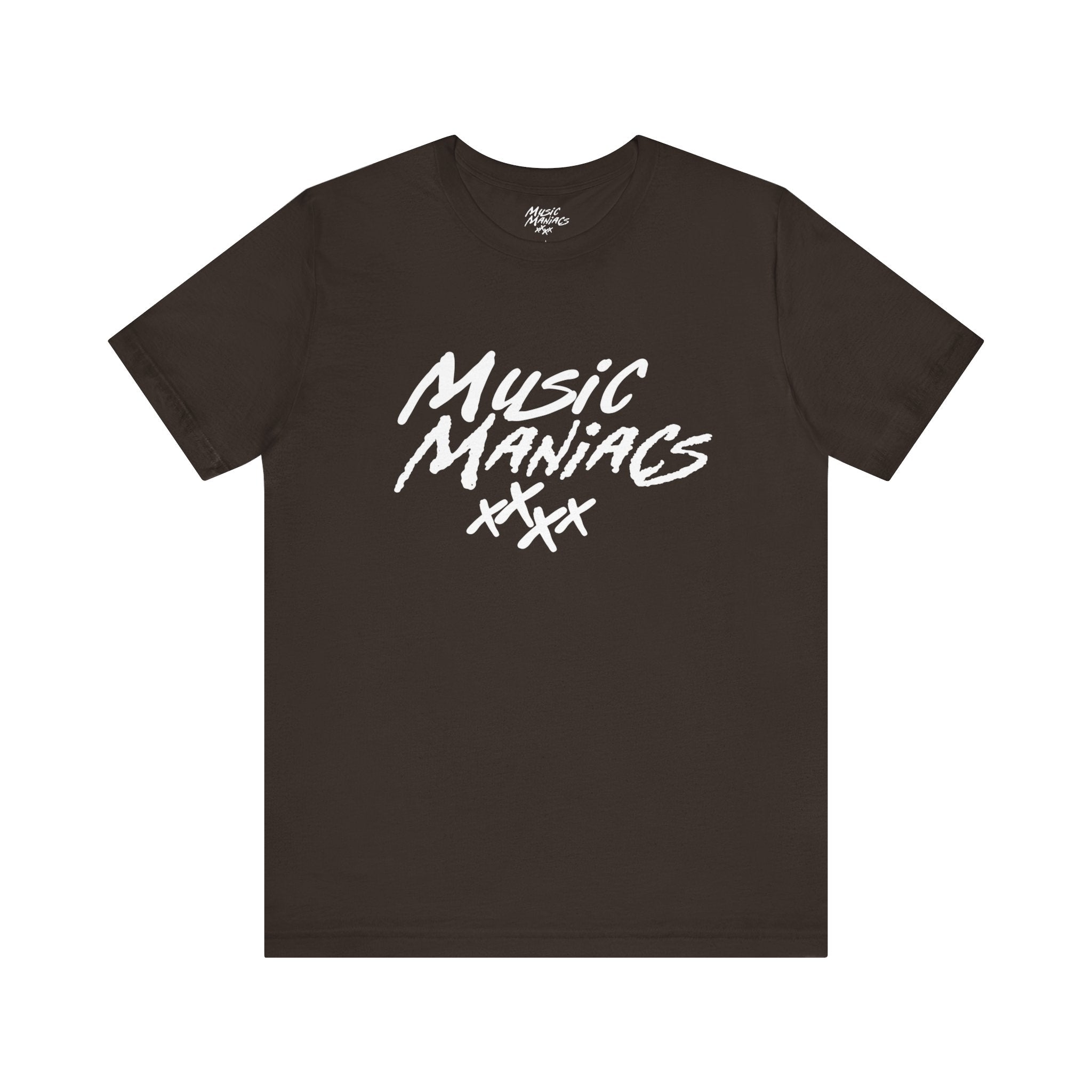 Stacked White Logo | Music Maniacs | Tee/T-Shirt | Music Lifestyle Culture Streetwear