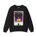 Press PLAY! Prinzazz | Music Maniacs | Graphic Black Crewneck Sweatshirt | Music Player Design Apparel