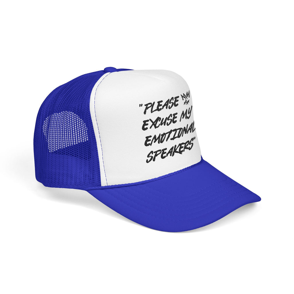 "Please Excuse My Emotional Speakers" | Music Maniacs | Foam Trucker | Musical Quote Streetwear