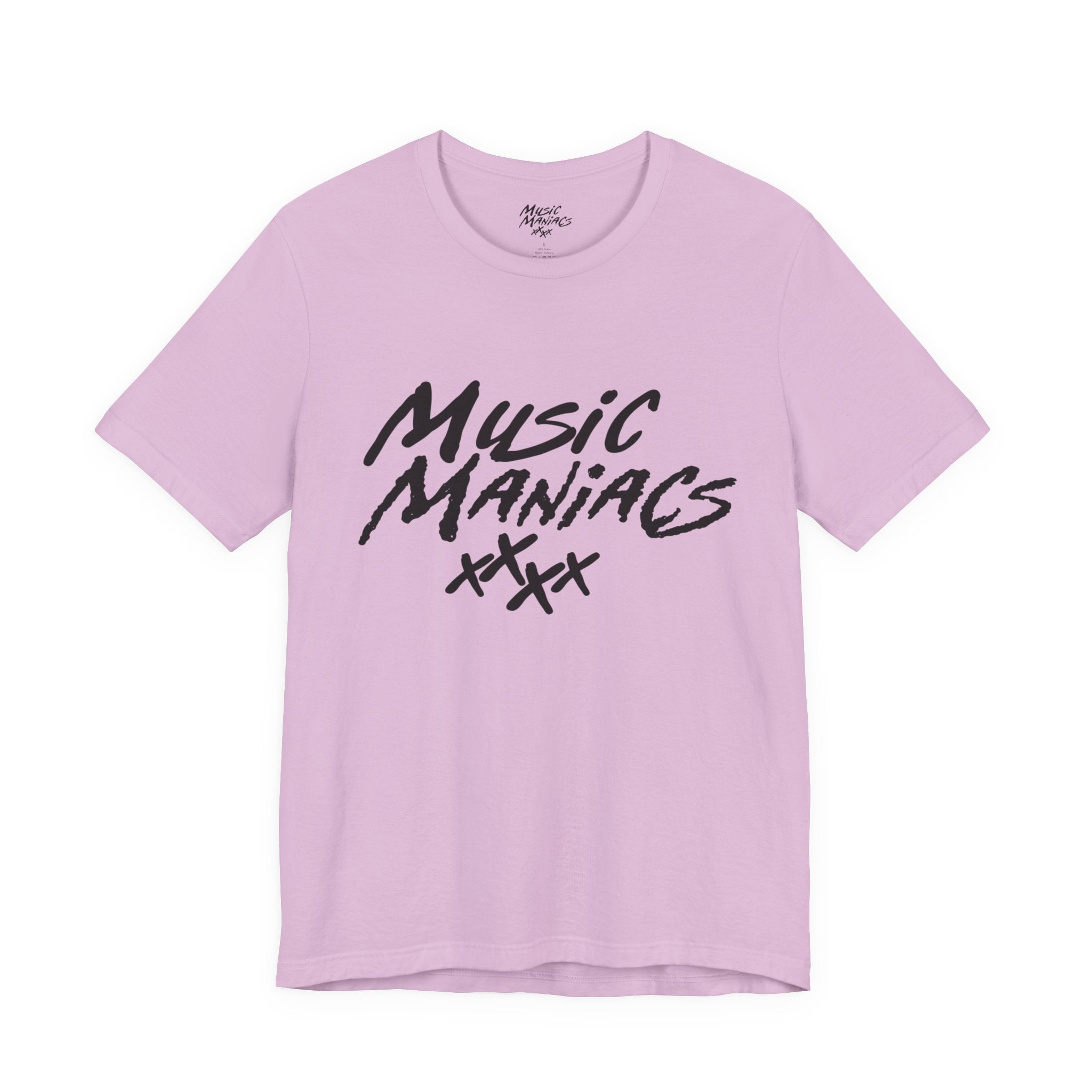 Stacked Black Logo | Music Maniacs | Tee/T-Shirt | Music Lifestyle Culture Streetwear