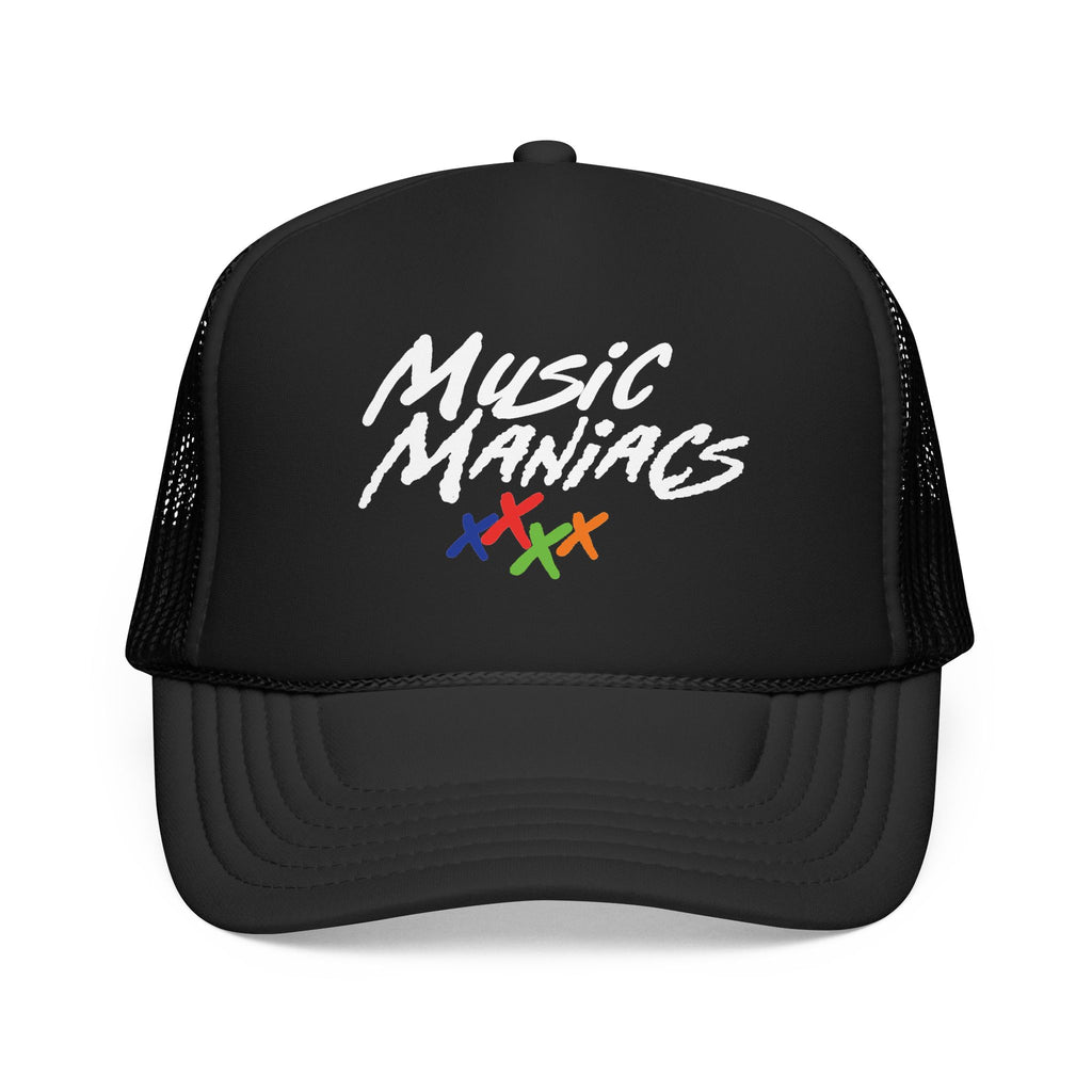 Stacked Logo Mann SP Black Snapback Trucker Hat