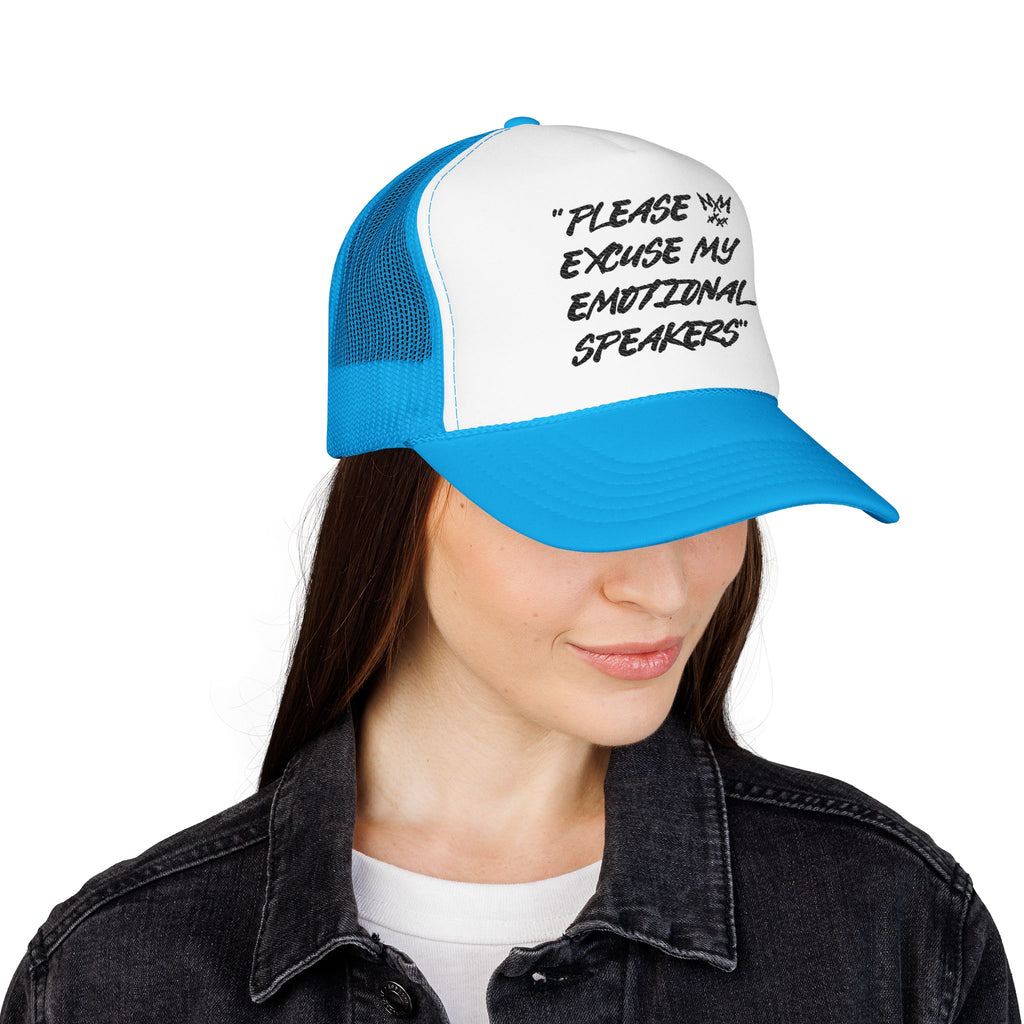 "Please Excuse My Emotional Speakers" | Music Maniacs | Foam Trucker | Musical Quote Streetwear