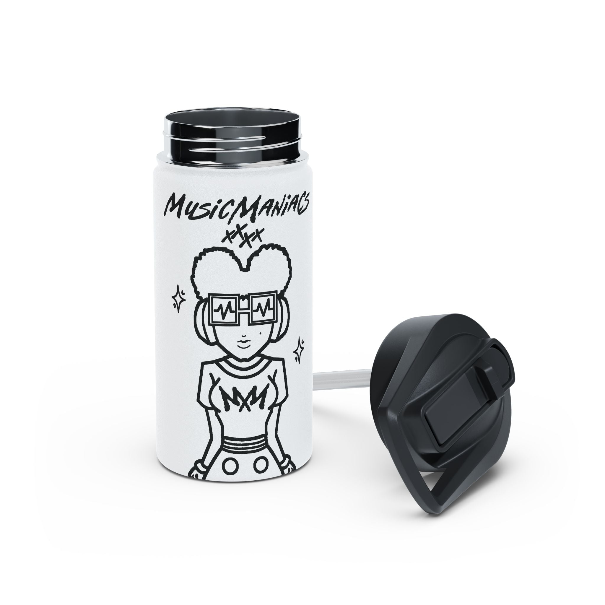 The Superstar Prinzazz | Music Maniacs | Stainless Steel Water Bottle | Musician Artist Streetwear