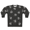 It's Mann Mann Faces All-Over Print Black Crewneck Sweatshirt