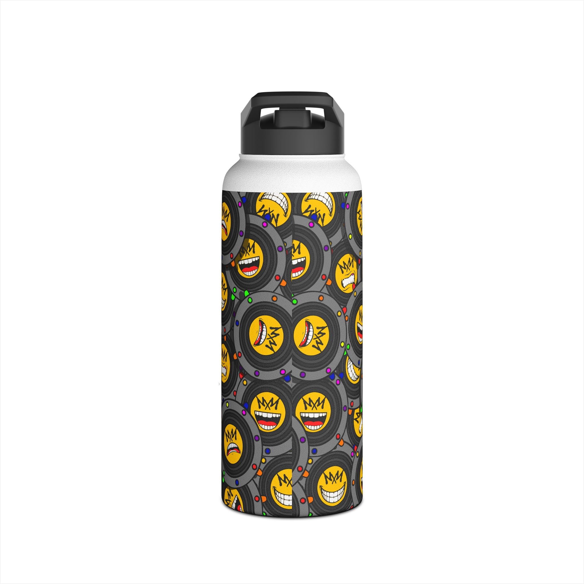 EMO Speaker World | Music Maniacs | Stainless Steel Water Bottle | Band Emoji Emo Accessory