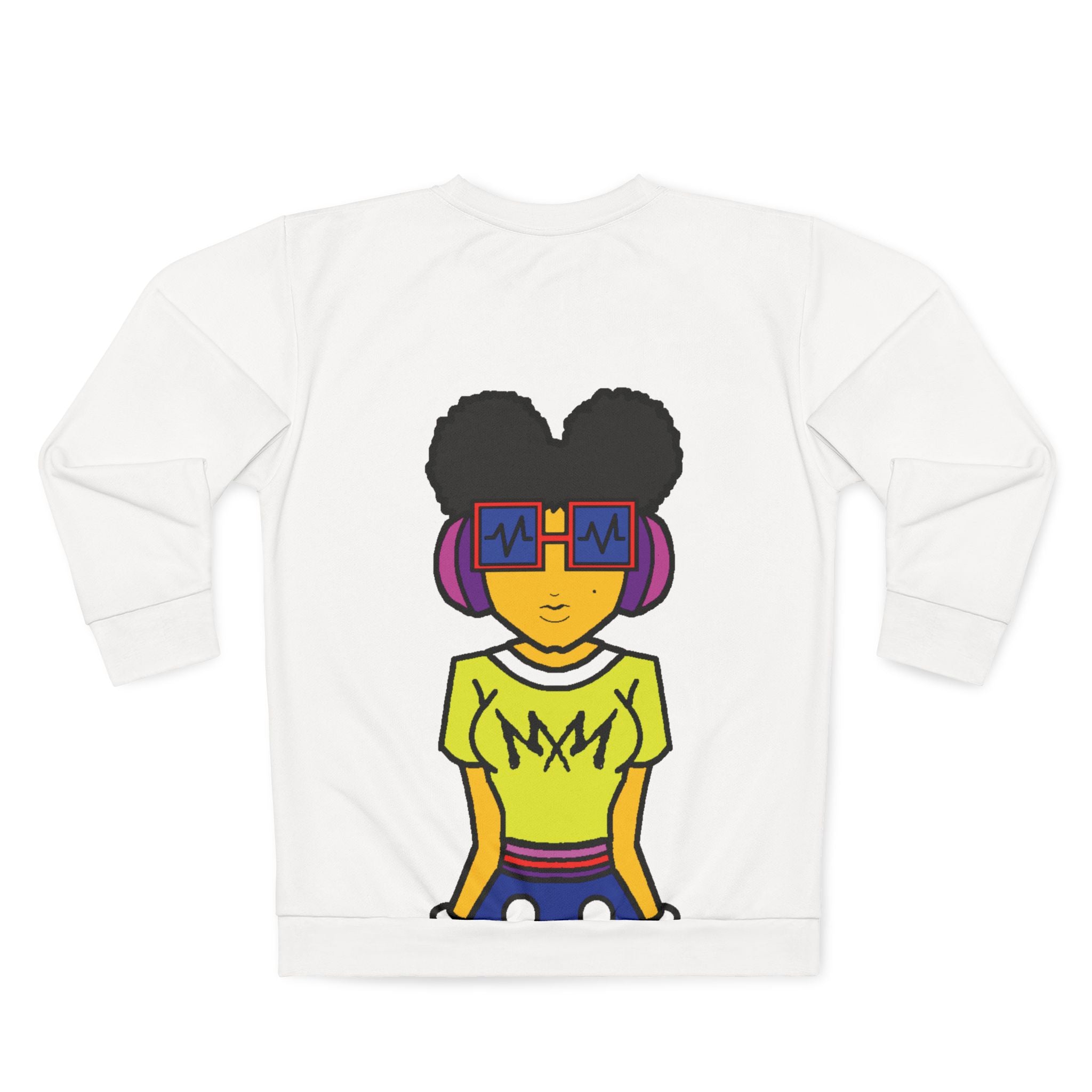 Stacked Logo Prinzazz SP White Crewneck Sweatshirt