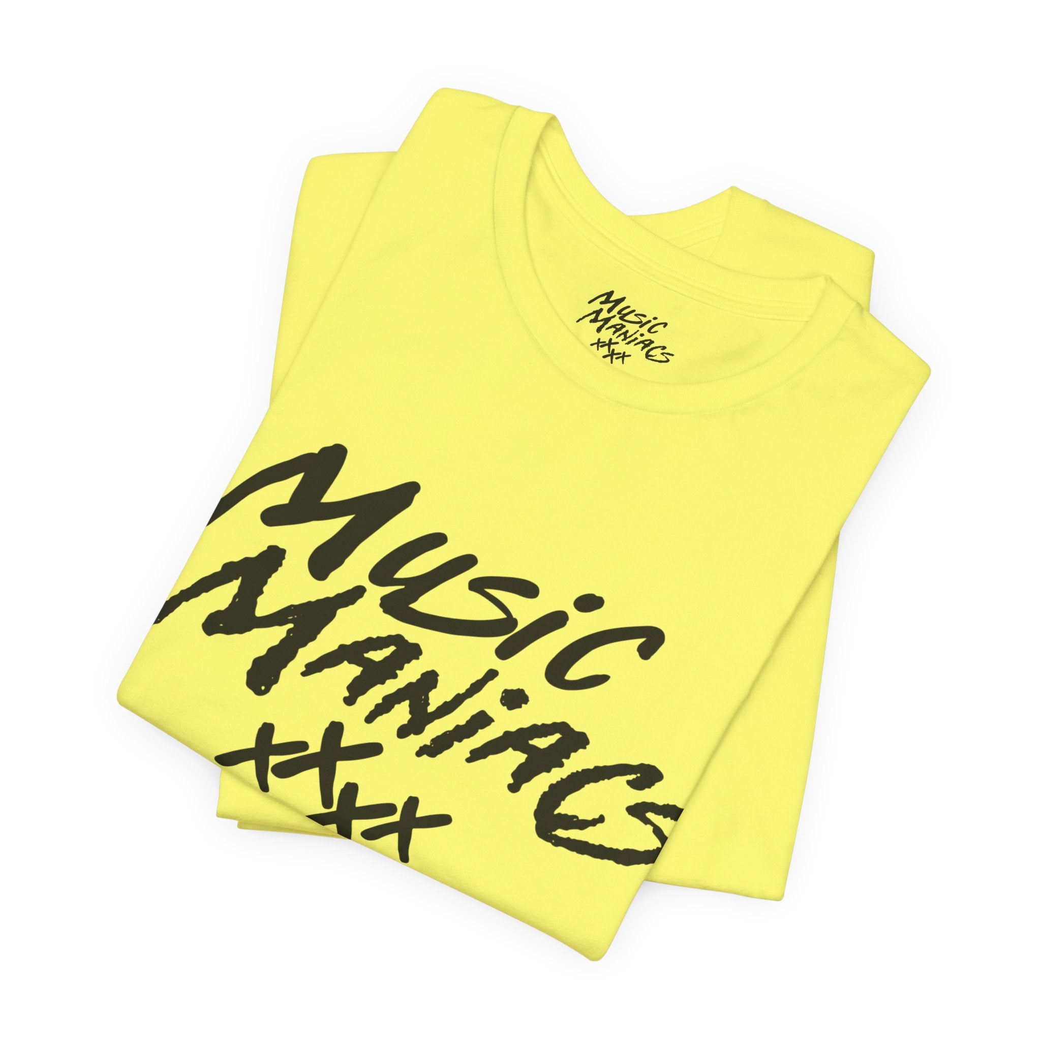 Stacked Black Logo | Music Maniacs | Tee/T-Shirt | Music Lifestyle Culture Streetwear