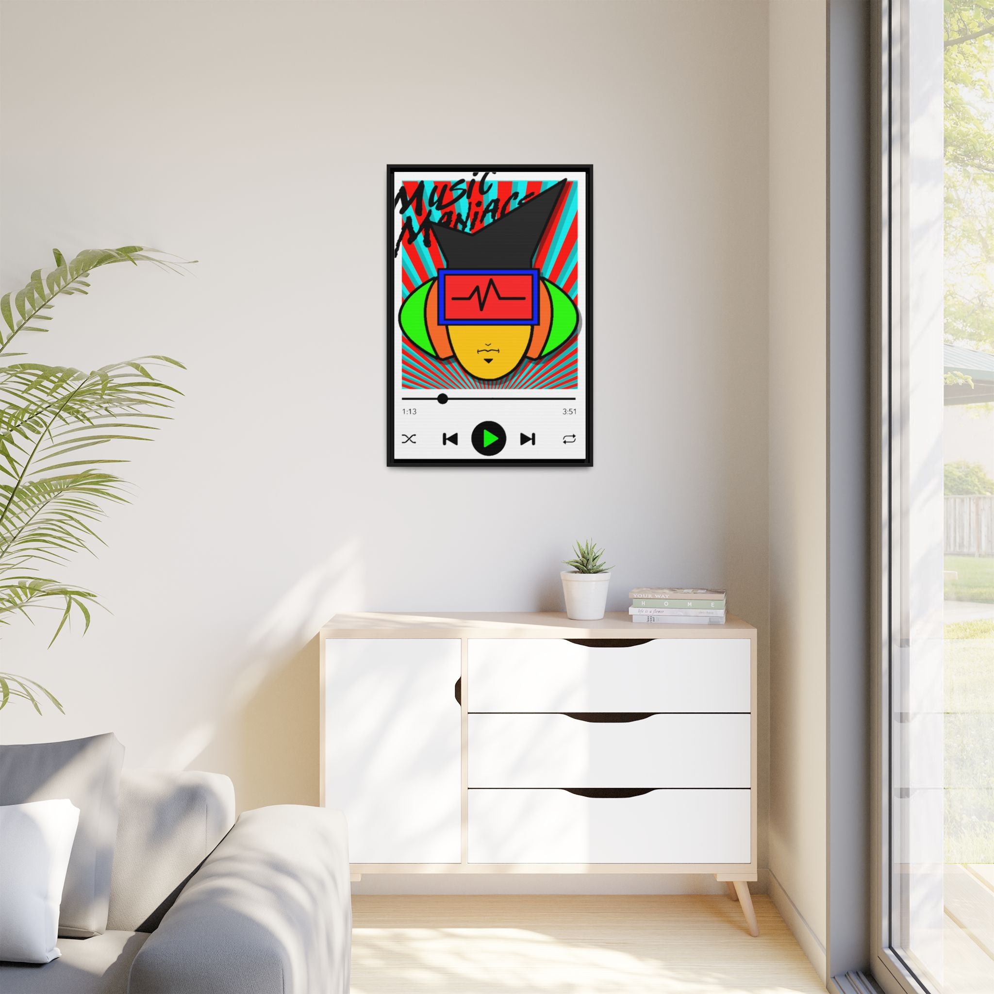 Press PLAY! Mann Alt Matte Framed Canvas