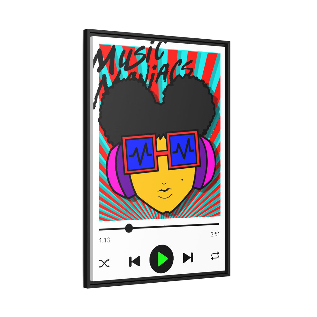 Press PLAY! Prinzazz Alt | Music Maniacs | Matte Framed Canvas | Pop Art Music Player Wall Art