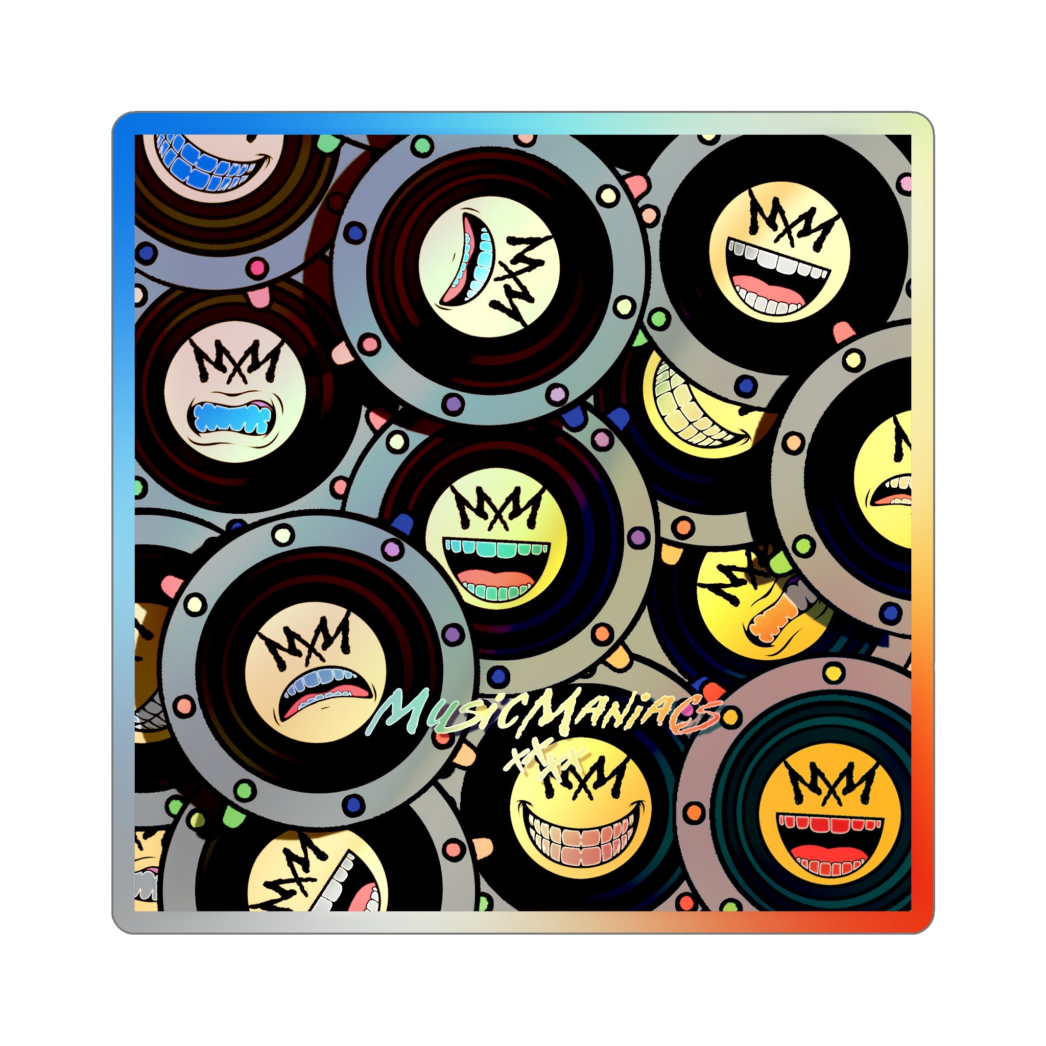 MMX EMO Speaker World Holographic Die-Cut Sticker