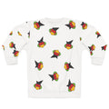 It's Mann Mann Faces All-Over Print White Crewneck Sweatshirt