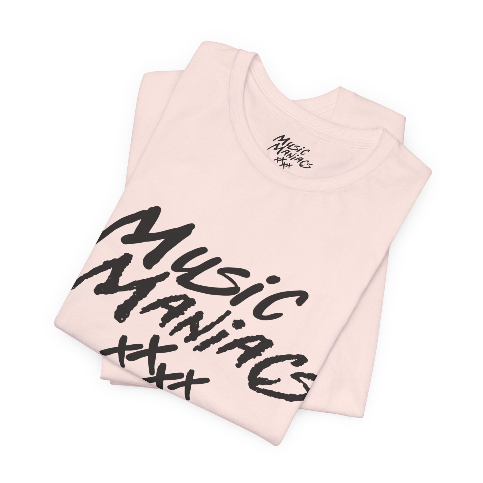 Stacked Black Logo | Music Maniacs | Tee/T-Shirt | Music Lifestyle Culture Streetwear