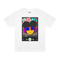 Press PLAY! Prinzazz | Music Maniacs | Graphic White T-shirt | Music Player Design Apparel