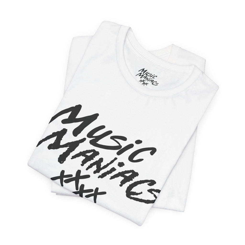 Stacked Black Logo | Music Maniacs | Tee/T-Shirt | Music Lifestyle Culture Streetwear