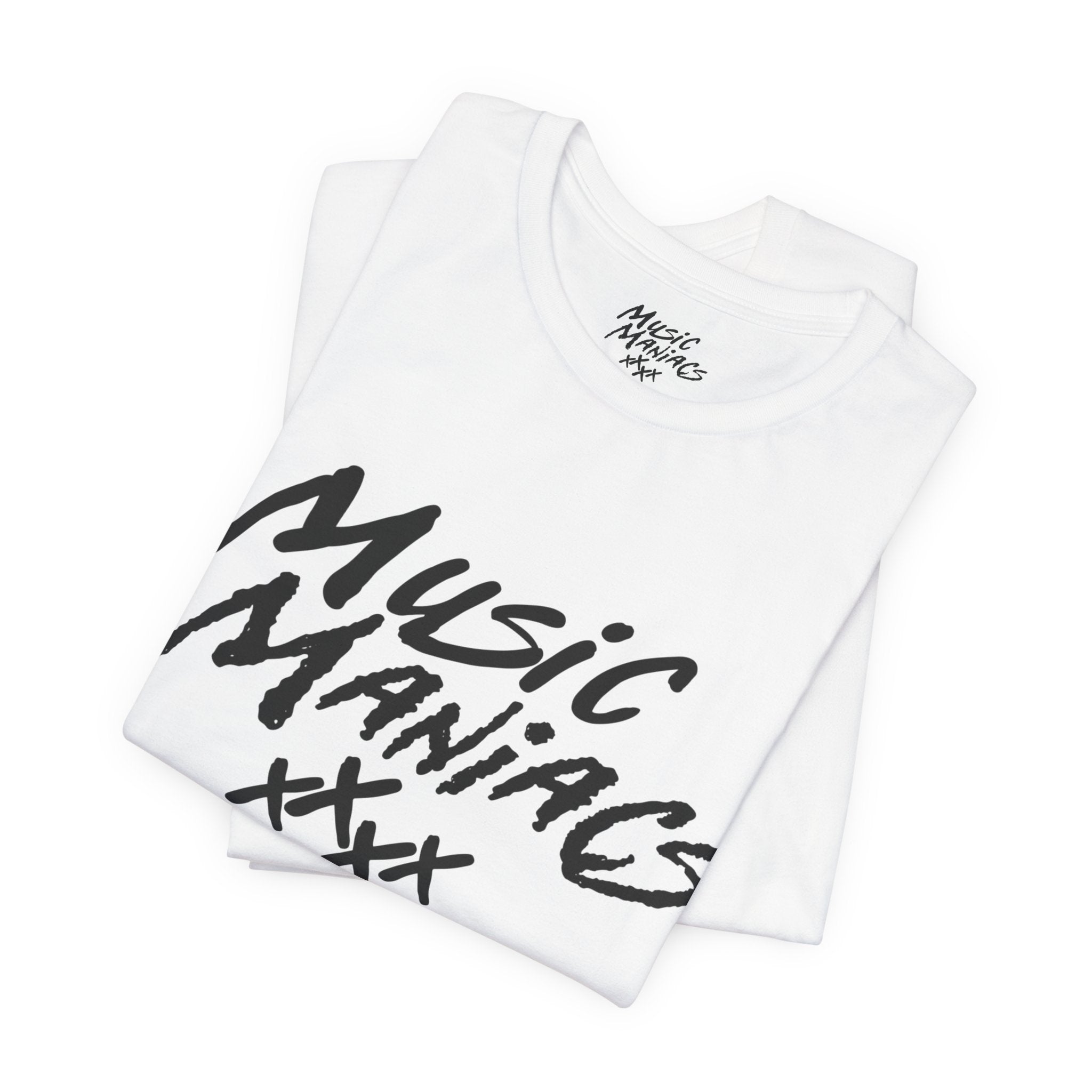 Stacked Black Logo | Music Maniacs | Tee/T-Shirt | Music Lifestyle Culture Streetwear